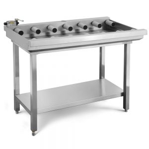 commercial stainless steel roller table