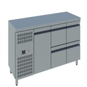 Single door with Four Drawers Counter Chiller online