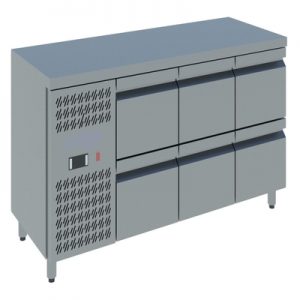 six drawers counter freezer online