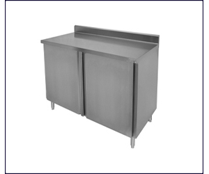 Work Counters with Hinged Doors