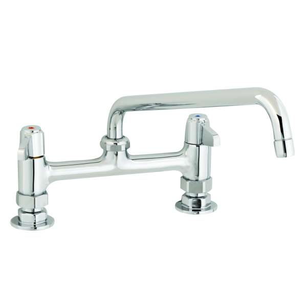 T&S 5F-8DLX08 deck mount faucet with 8 swing nozzle