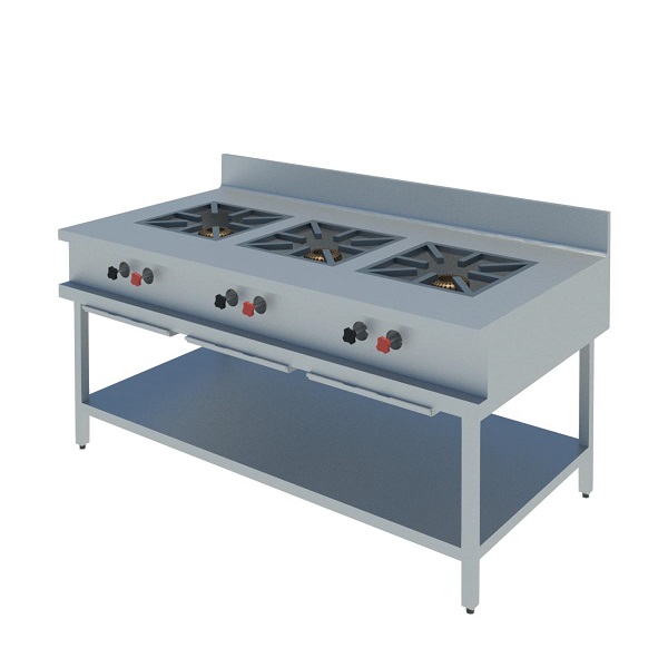 Buy online stainless steel three burner cooking range in India at best  price.